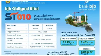 bank bjb Ikut Tawarkan ST010