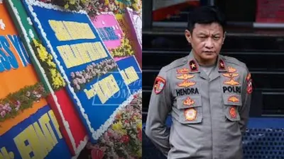 PN Jaksel Kebanjiran Karangan Bunga, Bentuk Dukung Hendra Kurniawan dan Agus Nurpatria