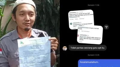 Muhamad Sabil Fadilah dan komen Ridwan Kamil yang dijawab responsif oleh sekolah dengan memecat (ist/ Twitter)
