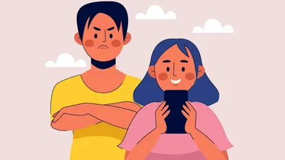 Ilustrasi pribadi yang cemburuan.