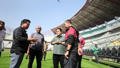 Jelang FIFA Match Day Indonesia vs Palestina di Surabaya, Erick Thohir Pastikan 10 Persen Hasil Penjualan Tiket Disumbangkan untuk Palestina | Foto: PSSI 