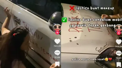 Viral wanita kesal mobil parkir sembarangan di depan rumahnya