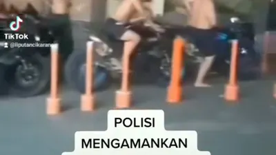 Potret Konvoi Club Motor Tanpa Busana 