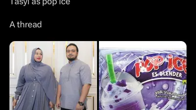 Viral! Outfit Ala Tasyi Athayia Bertema &lsquo;Pop Ice&rsquo;