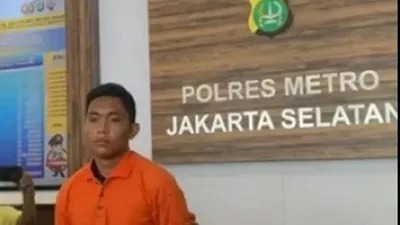 Mario Dandy Satrio saat di Polres Jakarta Selatan usai ditetapkan tersangka 
