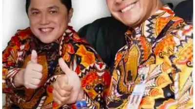 Potret Erick Thohir dan Ganjar Pranowo