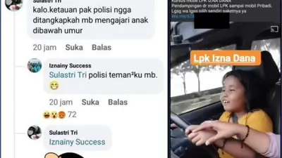 Viral anak dibawah umur diajarkan mengemudi mobil di Samarinda timbulkan kontroversi.