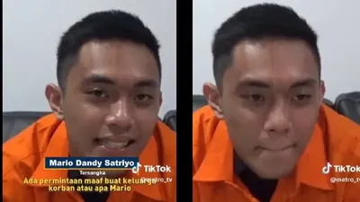 Potret Mario Dandy cengengesan