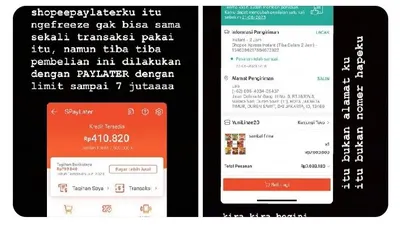 Curhatan warganet kena tipu shopeepaylater