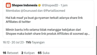 Akun @PartaiSocmed yang meminta para pengguna Twitter untuk beramai-ramai melakukan report dan block terhadap akun Twitter Shopee karena dinilai sudah mendukung spam.