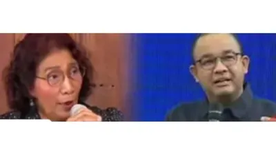 Susi Pudjiastusi dan Anies Baswedan