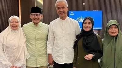 Sandiaga Uno bersama Ganjar Pranowo