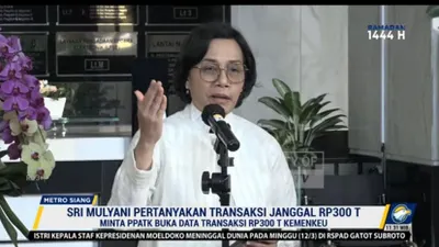 Sri Mulyani Pertanyakan Transaksi Janggal Rp 300 Triliun