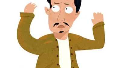 Ilustrasi orang jahat dan gerak geriknya
