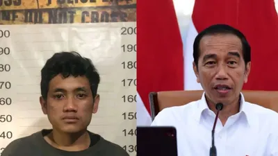 Tampang Pemotor Nekat Nyelonong Mobil Presiden Jokowi