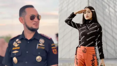 Kolase foto Andhi Pramono dan putrinya