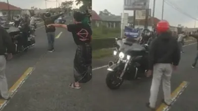 Yayat Riyadul Hidayat, santri di Ciamis, Jawa Barat menjadi korban penyerempetan rombongan motor gede atau moge.