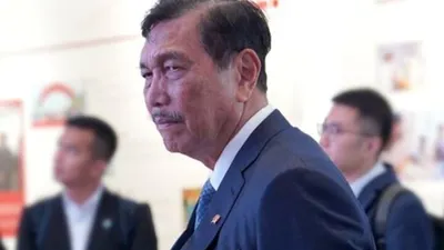 Menko Marves Luhut Binsar Pandjaitan menghadiri sidang kasus Haris Azhar dan Fatia Maulidiyanti yang digelar di Pengadilan Negeri Jakarta Timur (PN Jaktim), Kamis, 8 Juni 2023.