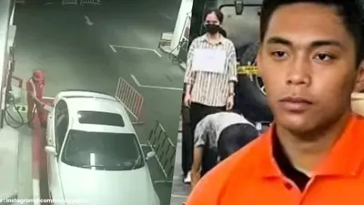 Mario Dandy dan mobil BMW yang dipakai kabur usai isi BBM full di SPBU