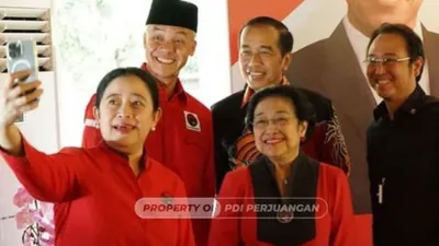 Megawati meresmikan Ganjar Pranowo sebagai bacapres 2024 di Istana Batutulis, Bogor, Jawa Barat pada Jumat, 21 April 2023.