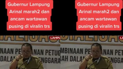Momen Arinal Djunaidi Gubernur Lampung Sensi ke Wartawan