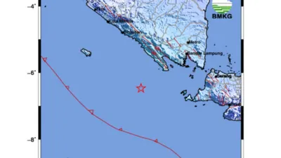Gempa Terkini! BMKG: Guncangan Gempa M 5,3 Terjadi di Wilayah Tanggamus, Lampung