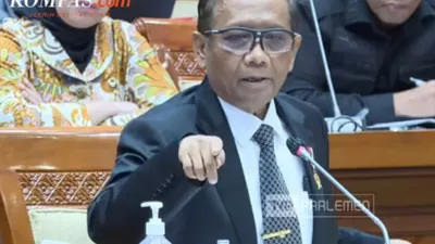 Mahfud MD di Sidang Gedung DPR Soal Dana Rp349 T Kemenkeu