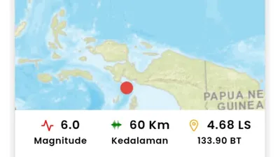 Gempa Bumi M 6 Guncang Kepulauan Aru Maluku, BMKG: Akibat Pergerakan Terusan Sesar Tarera Aiduna