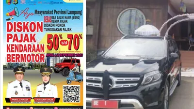 Gubernur Lampung Jadi Sorotan Lagi, Bikin Program Diskon Pajak tapi Mobil Dinasnya Sendiri Tak Taat Pajak