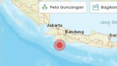 Gempa bumi mengguncang Sukabumi berkekuatan magnitudo 5,1 pada hari ini, Selasa, 6 Juni 2023. BMKG menyatakan tidak berpotensi tsunami.