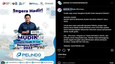 Mudik Gratis Lebaran Untuk Pulang Pergi dari Pelindo