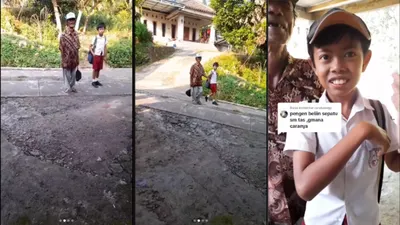 Pilu! Viral Kisah Bocah SD Pindah ke SLB karena Sering Dibully, Diantar Sang Ayah Jalan Kaki hingga 2 KM