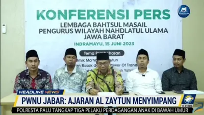 Konferensi Pers PWNU Jabar soal Ponpes Al Zaytun