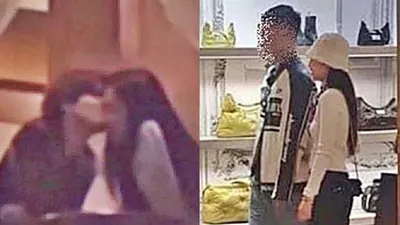 Foto yang diduga sebagai V BTS dan Jennie BLACKPINK.