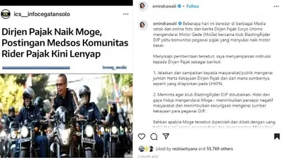 Jadi Sorotan, Komunitas Moge Dirjen Pajak Disentil Sri Mulyani sampai Disuruh Bubar karena Bikin Curiga