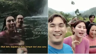 Kolase kedekatan Syahnaz Sadiqah dan Rendy Kjaernett dalam sebuah projek.