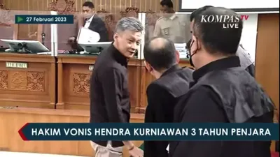 Sidang vonis dari terdakwa Obstruction of Justice, Hendra Kurniawan
