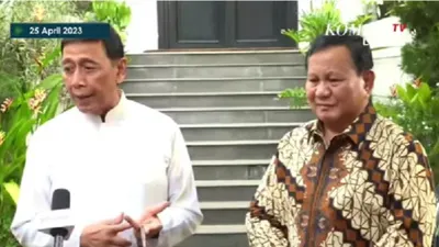 Momen Prabowo Silaturahmi ke Wiranto