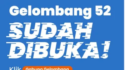 Pendaftaran Kartu Prakerja Gelombang 52 