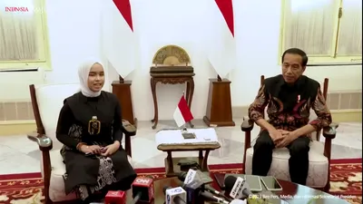 Presiden Jokowi Bersama Putri Ariani peraih golden buzzer America's got talent