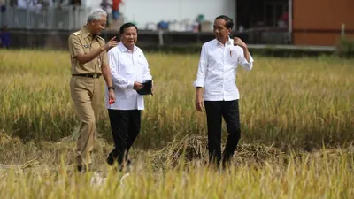 Ajak Prabowo Ganjar Saat Panen Raya, Kode Politik Jokowi? Ini Kata Pengamat Politik!