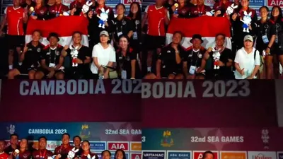 Petenis Indonesia Naik Podium Tanpa Penerangan di SEA Games Kamboja 2023
