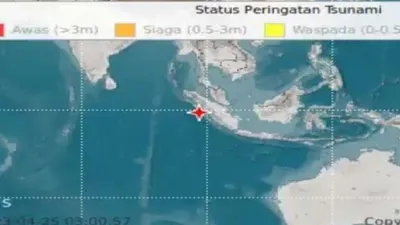 Gempa M 7,3 Guncang Kepulauan Mentawai Sumatera Barat, Selasa 25 April 2023 dini hari tadi
