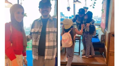 Indra Bekti bertemu Aldila Jelita dan kedua anaknya