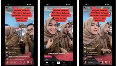 Viral Live TikTok Karaoke ASN Palembang saat Jam Kerja