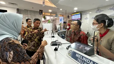 Peninjauan outlet Bank BTN jelang libur Lebaran atau Idul Fitri 2023.