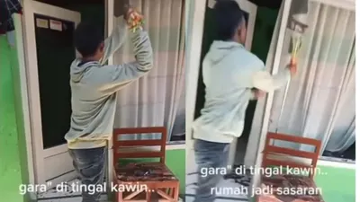 Pria Memecahkan Kaca Rumah Gara-gara Ditinggal Menikah Kekasihnya