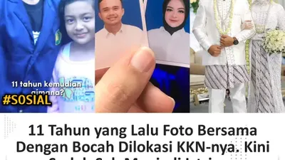 VIRAL! Pria Menikahi Bocil yang Diajaknya Foto 11 Tahun Lalu Saat KKN, Warganet: Jodoh Emang Random