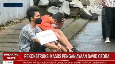 Mario Dandy dalam Rekonstruksi kasus penganiayaan David