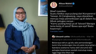 Alissa Wahid Ungkap Pengalaman Tak Mengenakan tentang  Pelayanan Petugas Bea Cukai